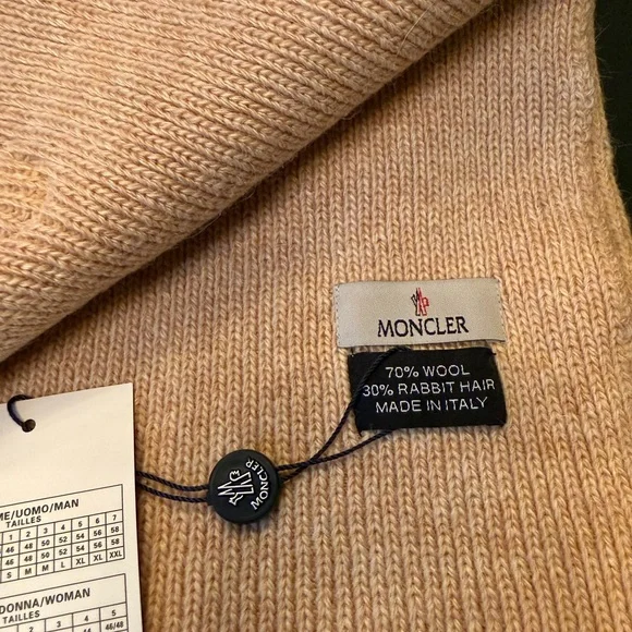 Moncler Tan Rabbit Hair Knit Scarf - Picture 4 of 4